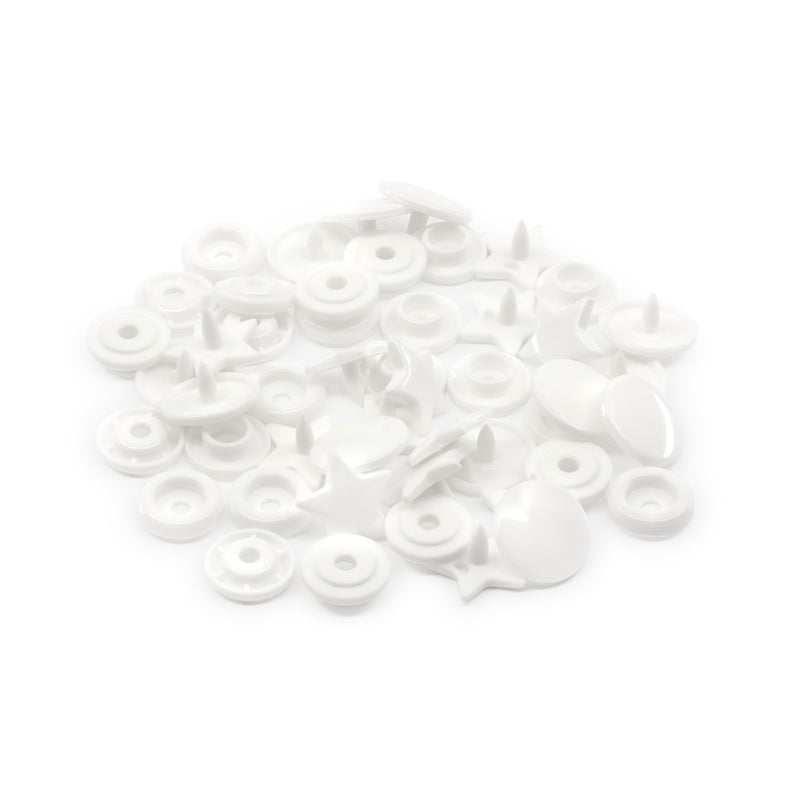 Load image into Gallery viewer, 984-S-9|Dritz Plastic Color Star Snaps, 12 Sets, White