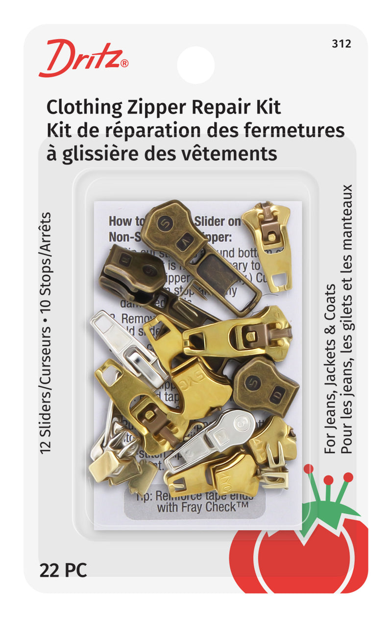 Load image into Gallery viewer, 312|Dritz Clothing Zipper Repair Kit, Assorted