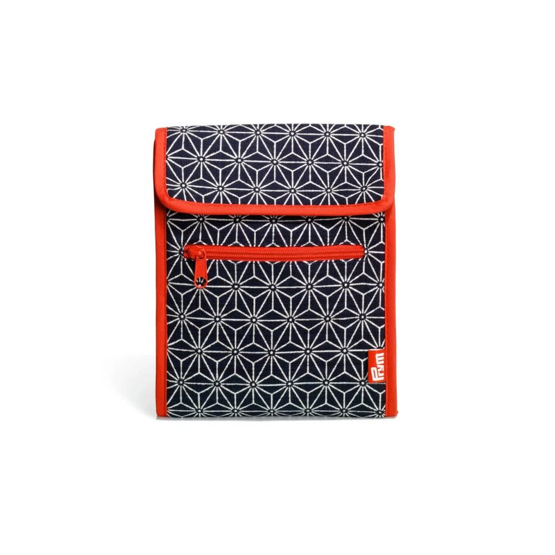 Cargue la imagen en el visor de la galería, 612036|Prym Circular Knitting Needle Case Folder, Navy Geometric
