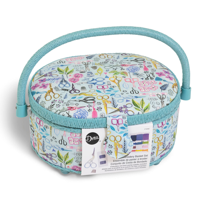 Cargue la imagen en el visor de la galería, Z10460|Dritz Sewing Basket Embroidery Set, Small