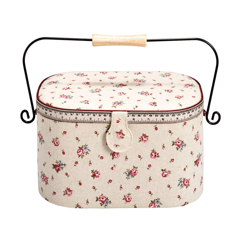 Load image into Gallery viewer, 612141|Prym Oval Sewing Basket, Large, Country Rose Floral