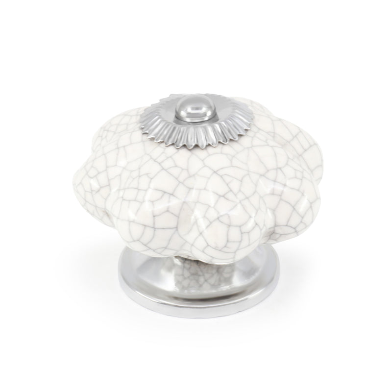 Load image into Gallery viewer, 47028|Dritz Ceramic Scallop Knob, White
