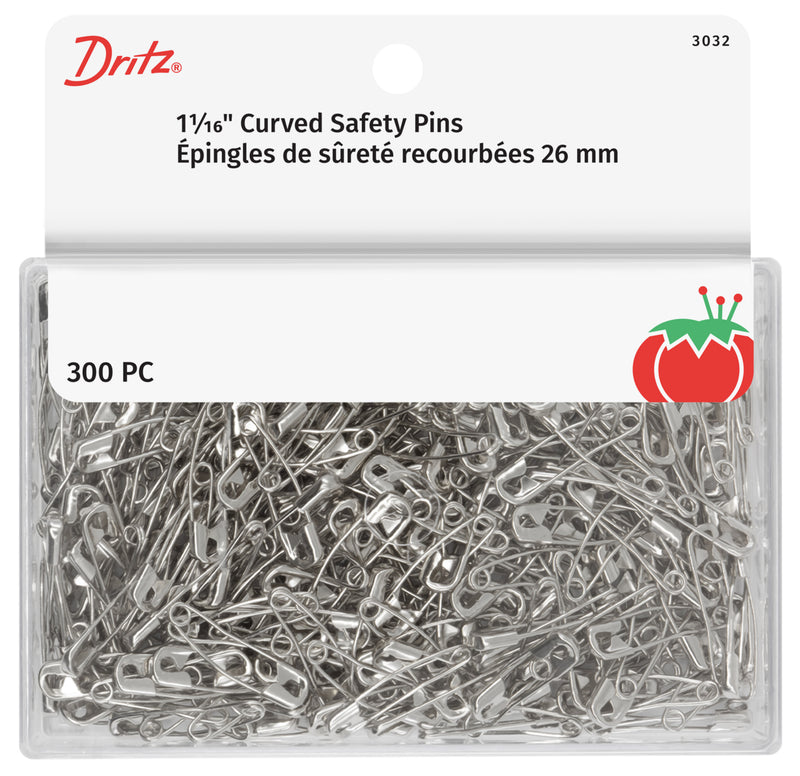 Load image into Gallery viewer, 3032|Dritz 1-1/16" Curved Safety Pins, Nickel, 300 pc