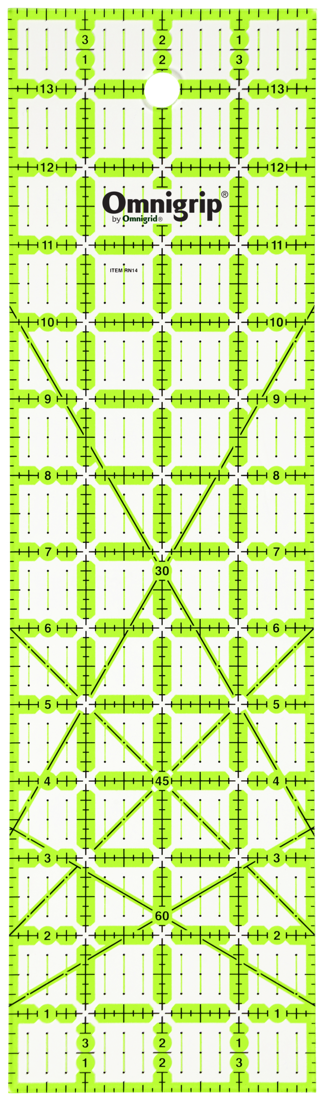 Cargue la imagen en el visor de la galería, RN14|Omnigrid Omnigrip Neon Rectangle Ruler, 4" x 14"