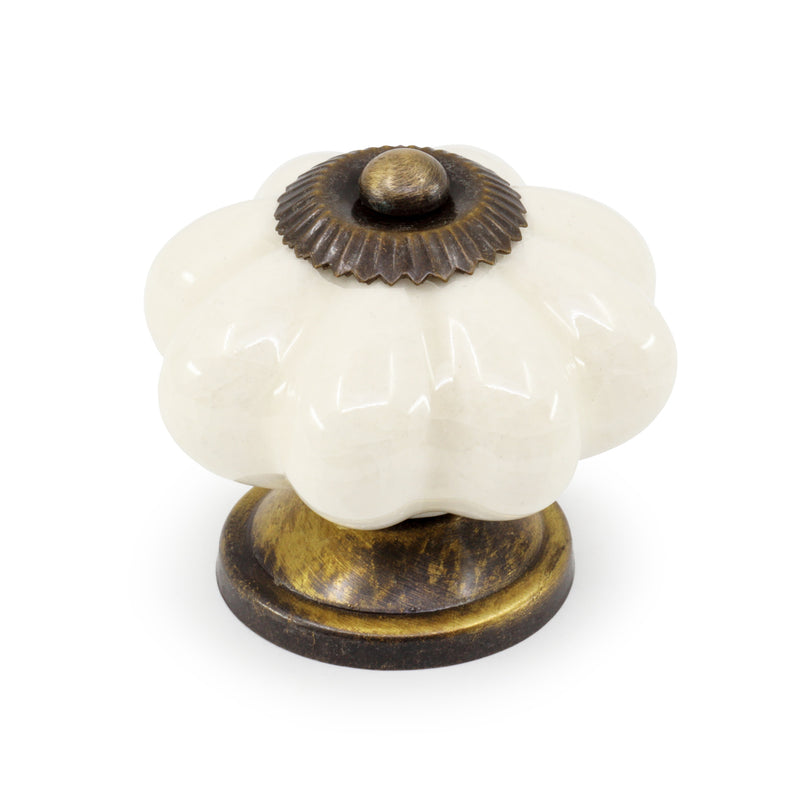 Load image into Gallery viewer, 47016|Dritz Ceramic Scallop Knob, Cream