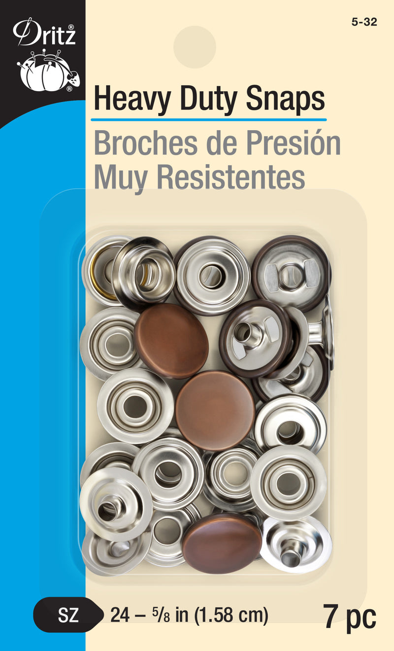 Cargue la imagen en el visor de la galería, 5-32|Dritz 5/8" Heavy Duty Snaps, 7 Sets, Copper