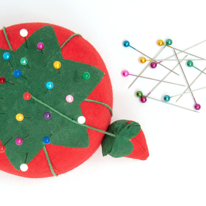 Load image into Gallery viewer, 734|Dritz 2.75" Tomato Pin Cushion in Bulk, 24 Count, Red
