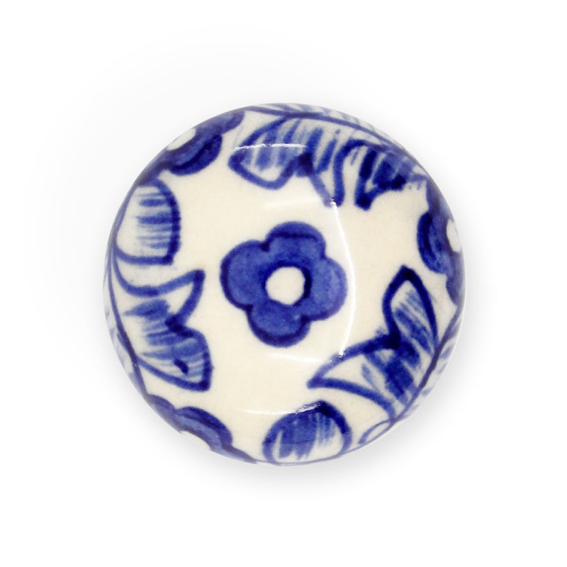 Load image into Gallery viewer, 47048|Dritz Ceramic Small Delft Ball Knob, Blue & White