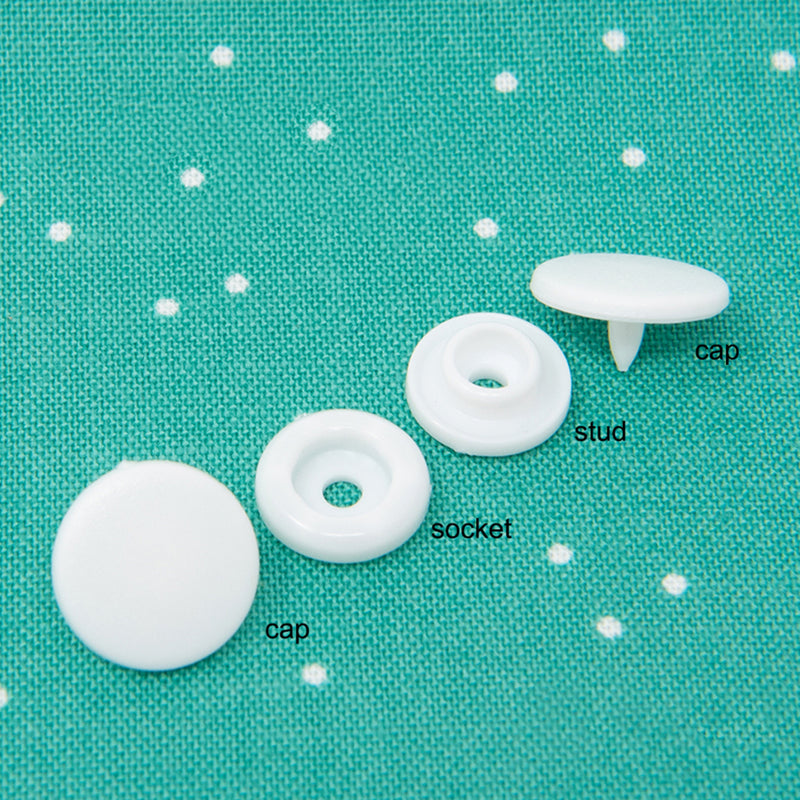 Cargue la imagen en el visor de la galería, 984-R-9|Dritz Plastic Color Snaps, 12 Sets, White