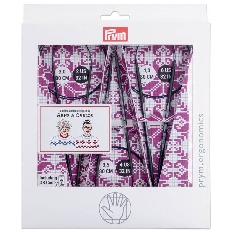 Load image into Gallery viewer, 215010|Prym 32" Limited Edition Arne & Carlos Circular Knitting Needles Set, Carbon