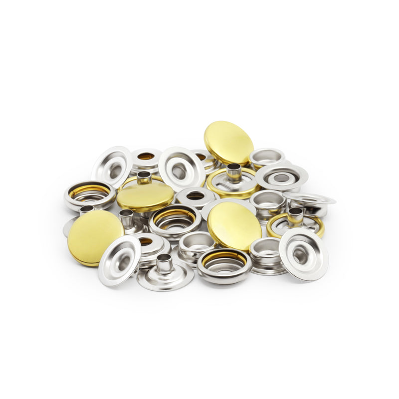 Cargue la imagen en el visor de la galería, 5-6|Dritz 5/8" Heavy Duty Snaps, 7 Sets, Gold