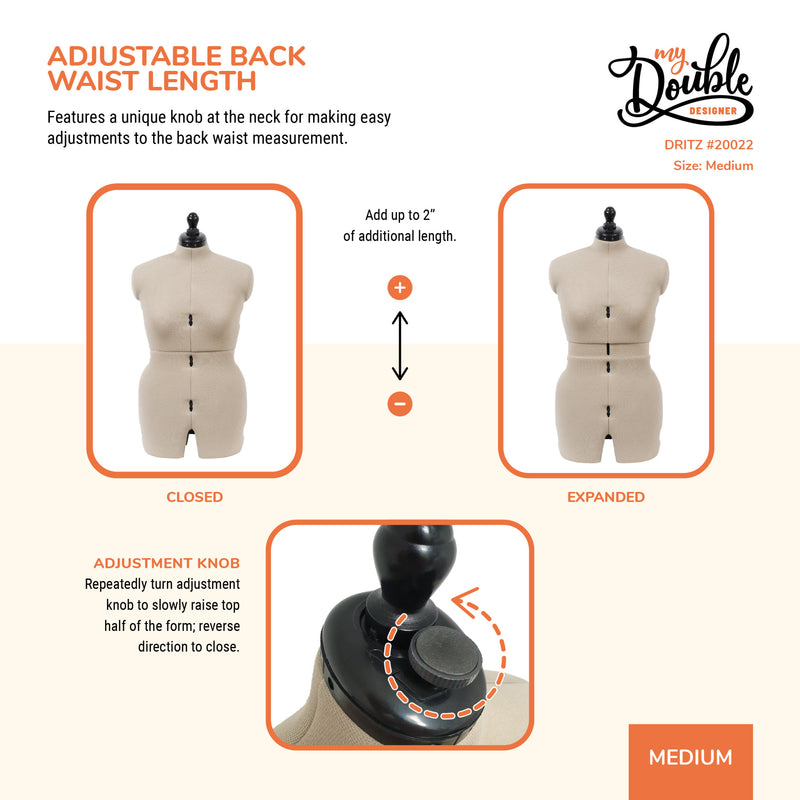 Load image into Gallery viewer, 20022|Dritz My Double Designer Adjustable Dress Form, Medium