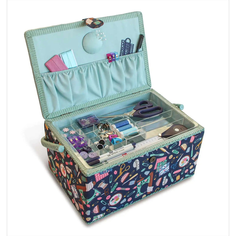 Load image into Gallery viewer, 612064|Prym Sewing Basket, XL, Aqua Notions