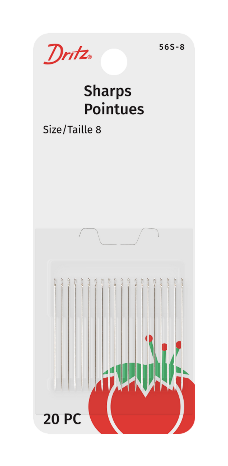 Cargue la imagen en el visor de la galería, 56S-8|Dritz Sharps Hand Needles, Size 8, 20 pc