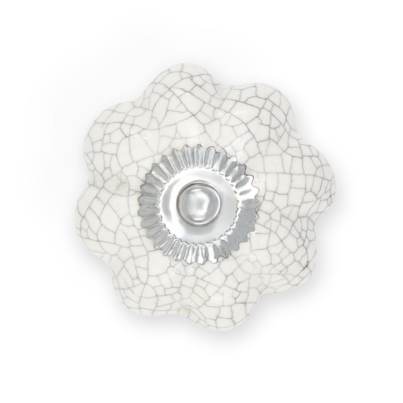 Load image into Gallery viewer, 47028|Dritz Ceramic Scallop Knob, White