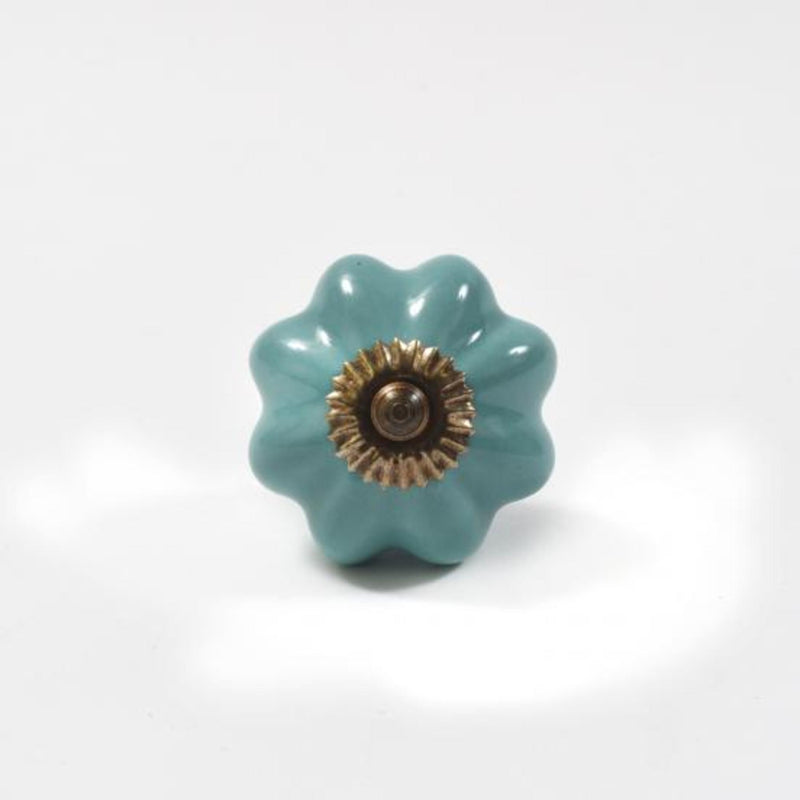 Load image into Gallery viewer, 47043|Dritz Ceramic Scallop Knob, Turquoise