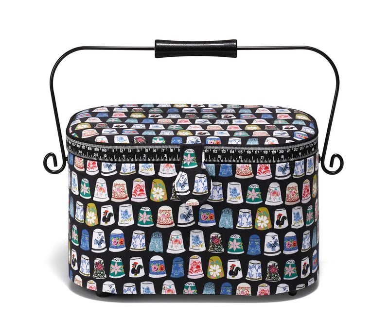 Load image into Gallery viewer, 612651|Prym Oval Sewing Basket, Large, Thimbles