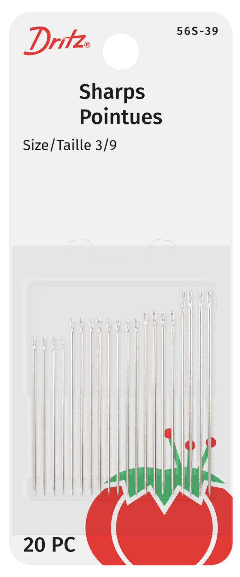 Cargue la imagen en el visor de la galería, 56S-39|Dritz Sharps Hand Needles, Assorted 3/9, 20 pc