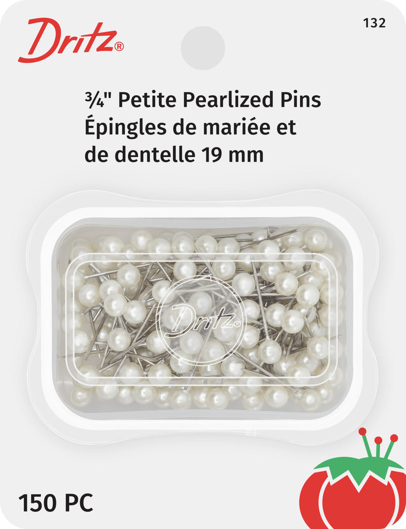 Load image into Gallery viewer, 132|Dritz 3/4" Petite Pearlized Pins, White, 150 pc