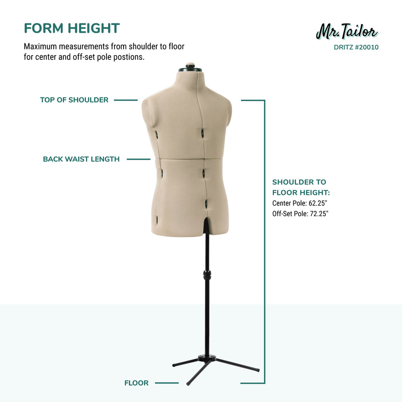 Load image into Gallery viewer, 20010|Dritz Mr. Tailor Adjustable Male Form