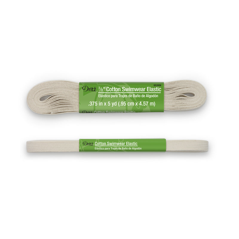Load image into Gallery viewer, 9538N|Dritz 3/8" Cotton Swimwear Elastic, Natural, 5 yd