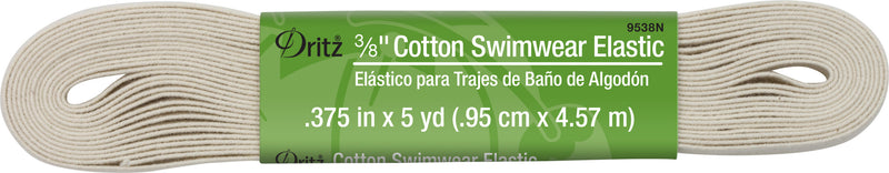 Load image into Gallery viewer, 9538N|Dritz 3/8" Cotton Swimwear Elastic, Natural, 5 yd