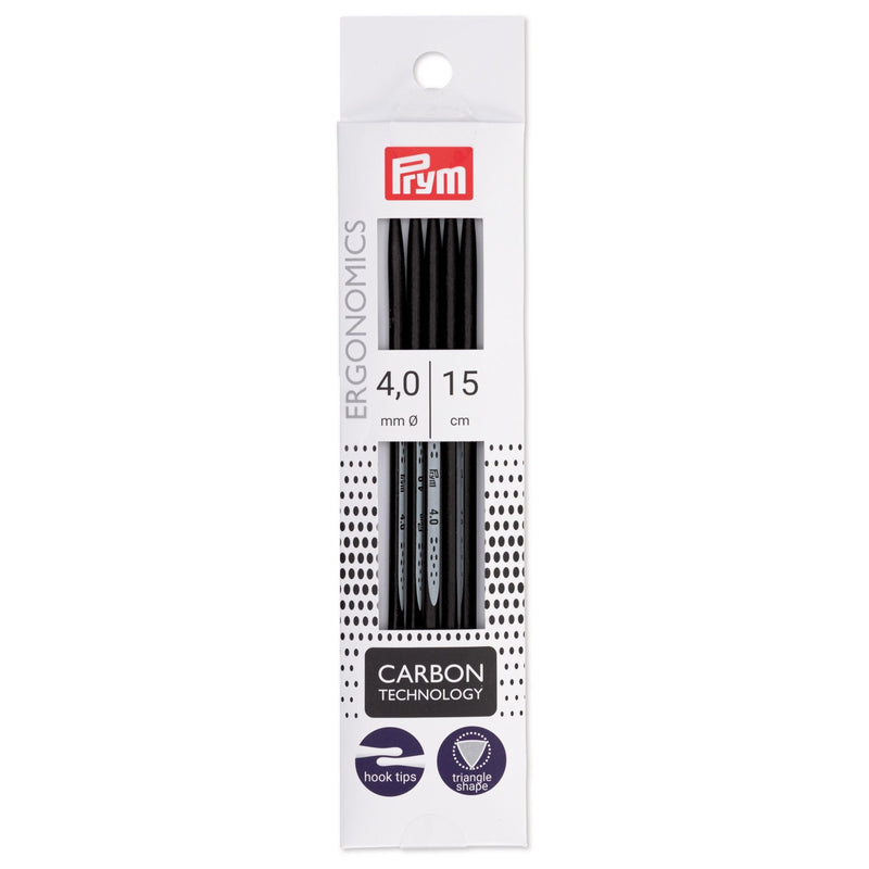 Load image into Gallery viewer, 194184|Prym 6" Ergonomic Double Point Knitting Needles, Carbon, 4mm