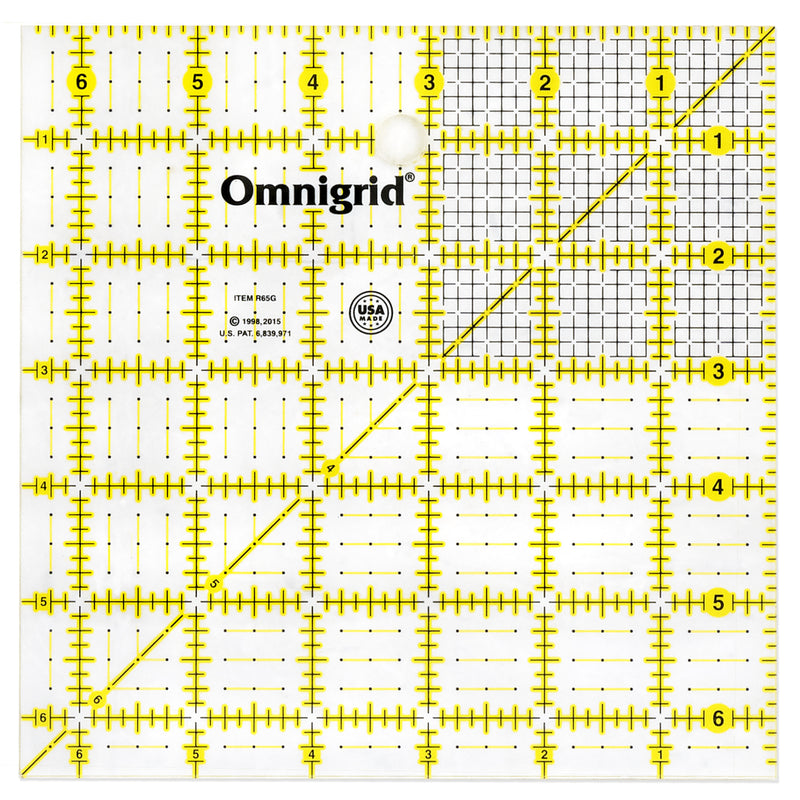 Cargue la imagen en el visor de la galería, R65G|Omnigrid Square Grid Ruler, 6-1/2" x 6-1/2"