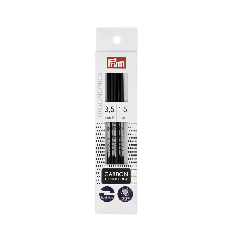 Load image into Gallery viewer, 194183|Prym 6" Ergonomic Double Point Knitting Needles, Carbon, 3.5mm