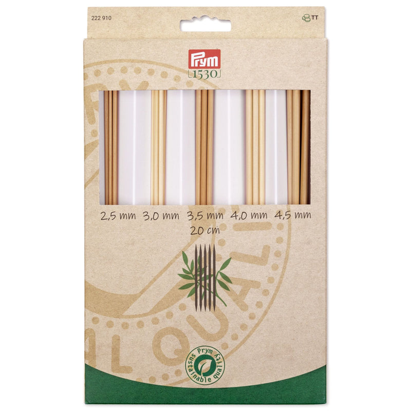 Chargez l'image dans la visionneuse de la galerie, 222910|Prym Double-Pointed Knitting Needles Set, Bamboo, 2.5-4.5mm