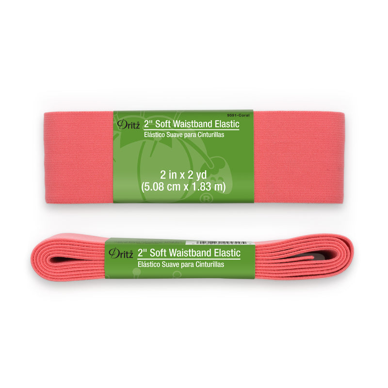 Load image into Gallery viewer, 9591-CORAL|Dritz 2" Soft Waistband Elastic, Coral, 2 yd