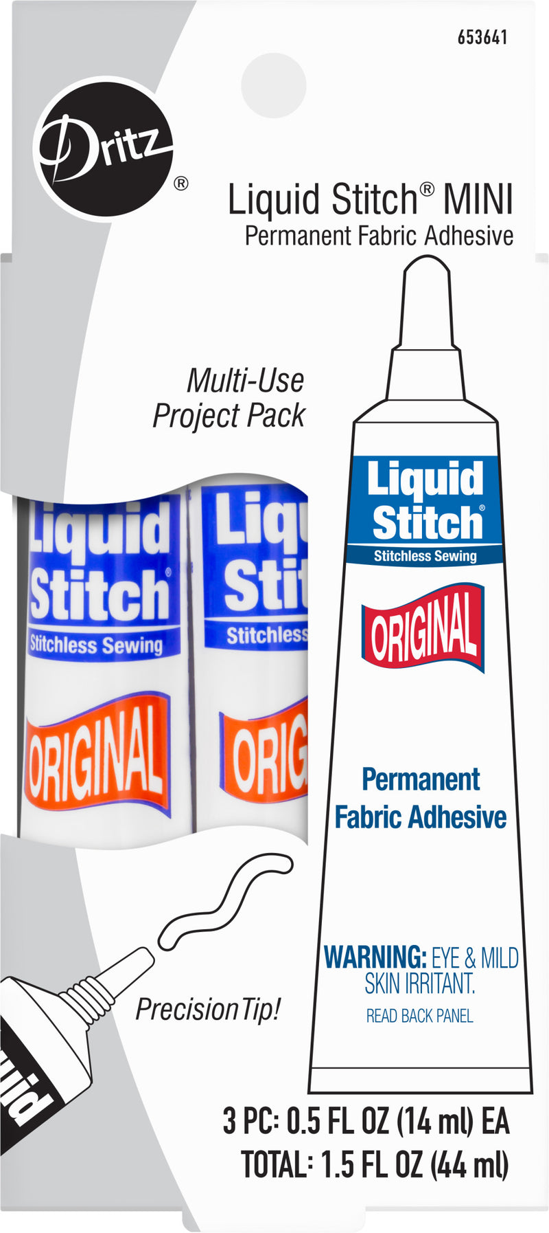 Load image into Gallery viewer, 653641|Dritz Liquid Stitch Permanent Fabric Adhesive, 0.5 fl. oz. (3 pc)