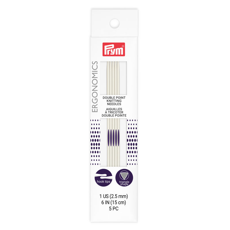 Load image into Gallery viewer, 57065|Prym 6" Ergonomic Double Point Knitting Needles, US 1 (2.5mm)