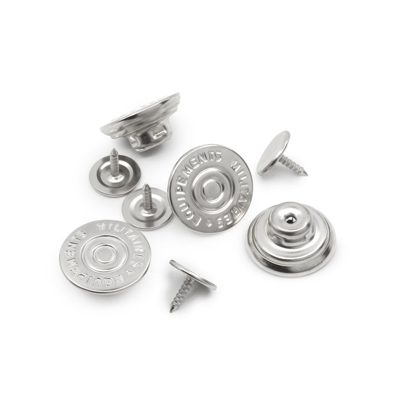 Load image into Gallery viewer, 9-65|Dritz 5/8" Dungaree Buttons, 4 pc, Nickel