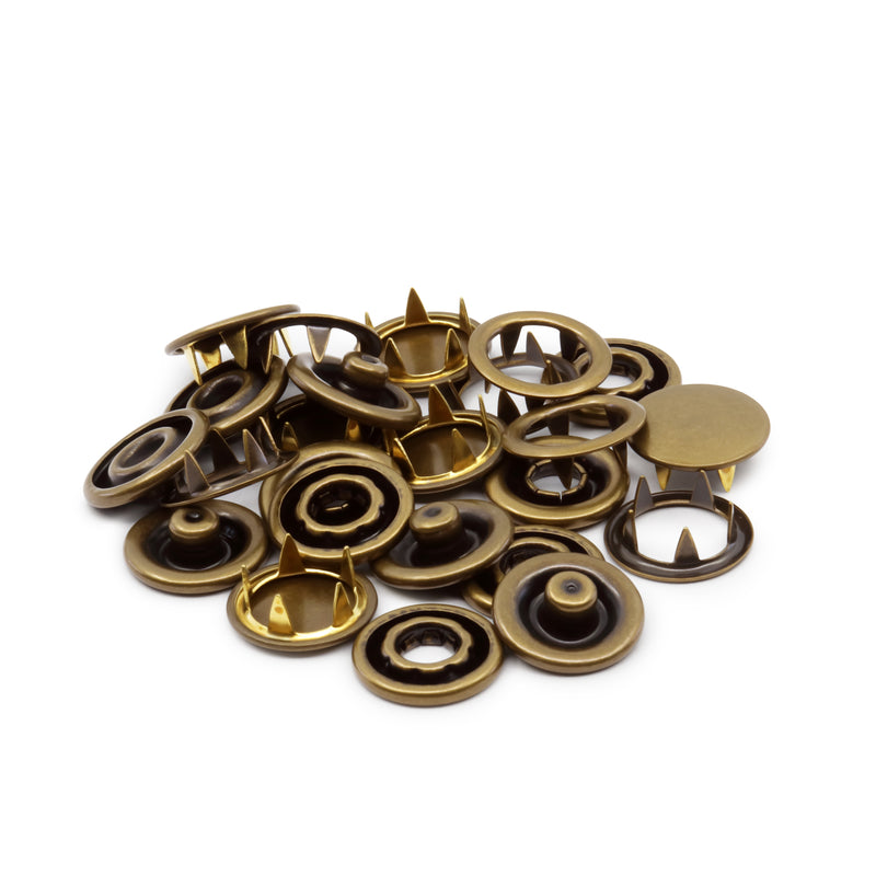 Cargue la imagen en el visor de la galería, 981-38|Dritz 5/8" Heavy Duty Snap Fasteners, 6 pc, Antique brass
