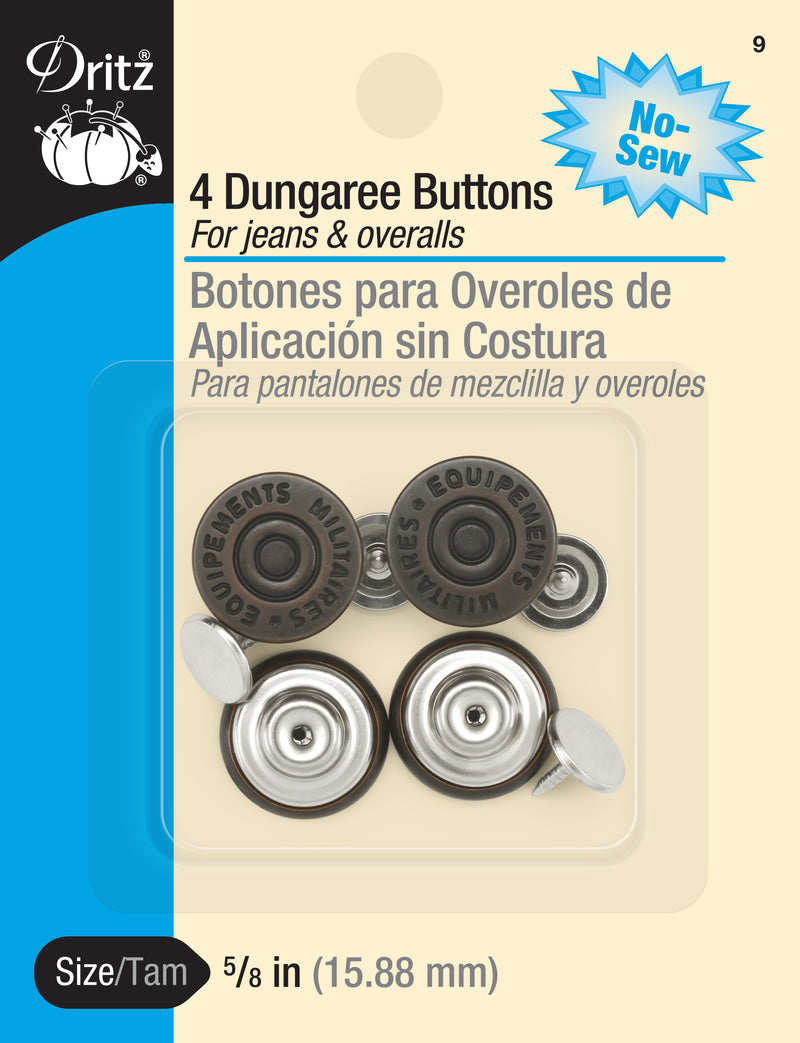 Load image into Gallery viewer, 9|Dritz 5/8" Dungaree Buttons, 4 pc, Copper