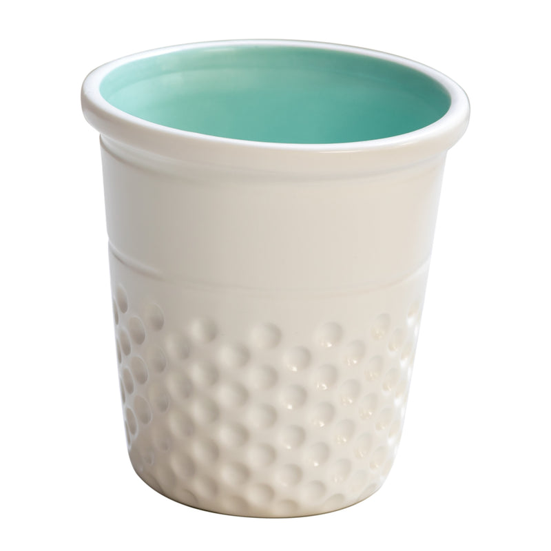 Cargue la imagen en el visor de la galería, DR002|Dritz Novelty Ceramic Thimble Container, Aqua