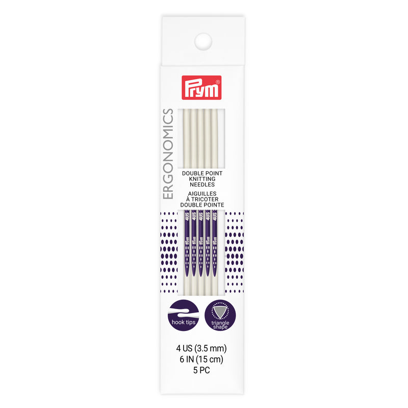 Load image into Gallery viewer, 57068|Prym 6" Ergonomic Double Point Knitting Needles, US 4 (3.5mm)