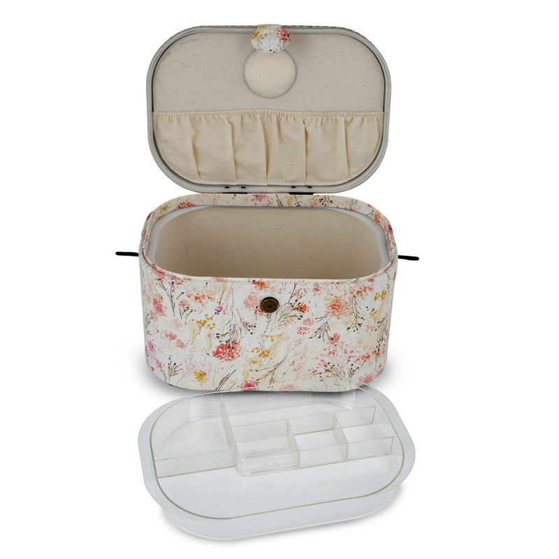 Load image into Gallery viewer, Z10332-212|Dritz Oval Sewing Basket with Metal Handle, Large