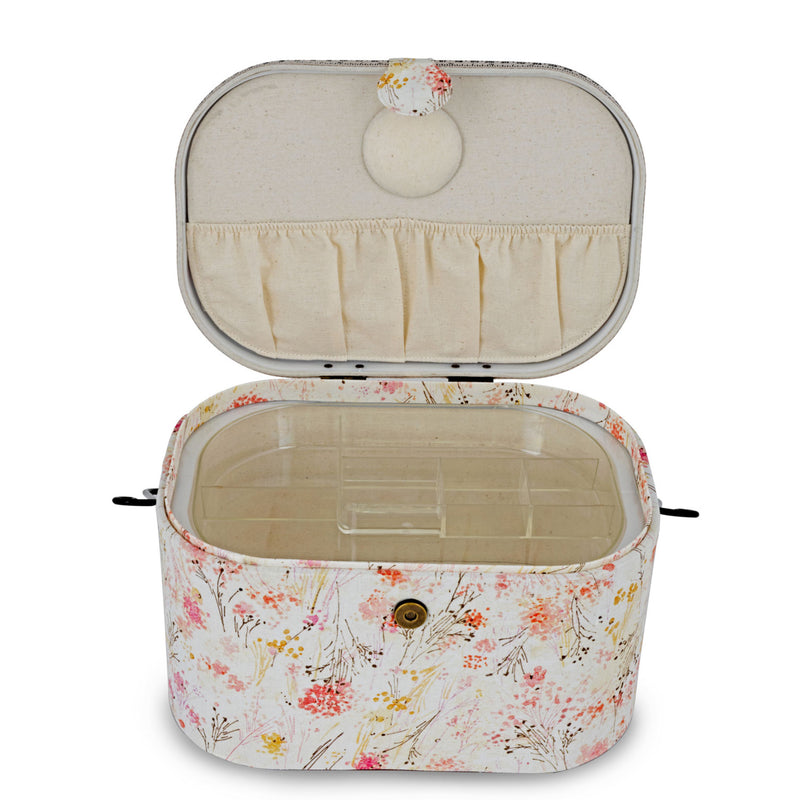 Load image into Gallery viewer, Z10332-212|Dritz Oval Sewing Basket with Metal Handle, Large