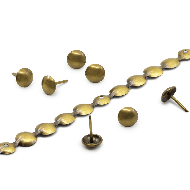 Load image into Gallery viewer, 44288|Dritz 7/16" Decorative Nailhead Trim, Antique Brass, 75 pc