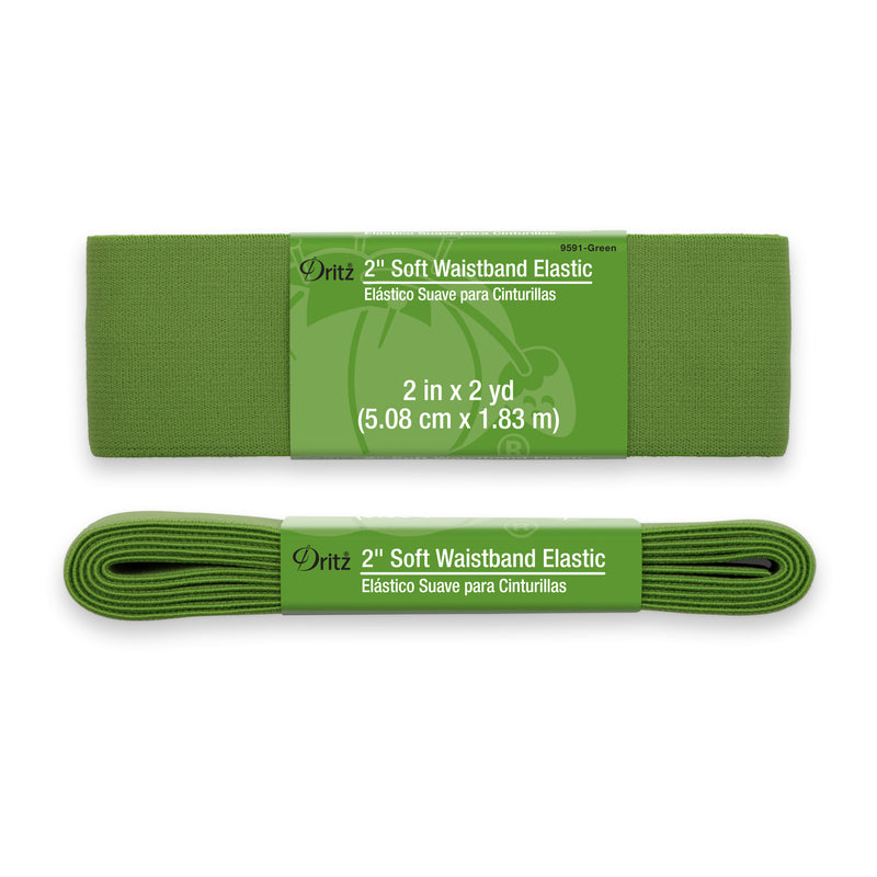 Load image into Gallery viewer, 9591-GREEN|Dritz 2" Soft Waistband Elastic, Green, 2 yd