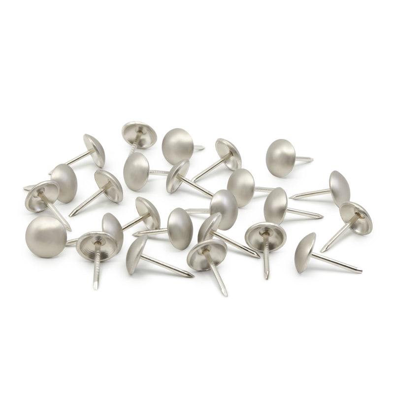 Load image into Gallery viewer, 44283|Dritz 7/16" Smooth Decorative Nails, Brushed Nickel, 24 pc