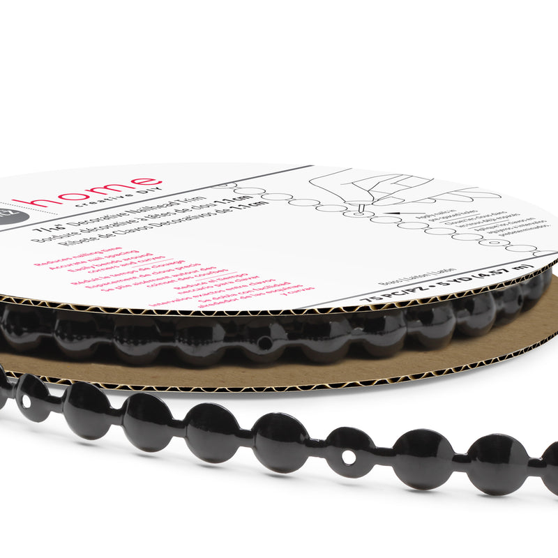 Load image into Gallery viewer, 44314|Dritz 7/16" Decorative Nailhead Trim, Black, 75 pc
