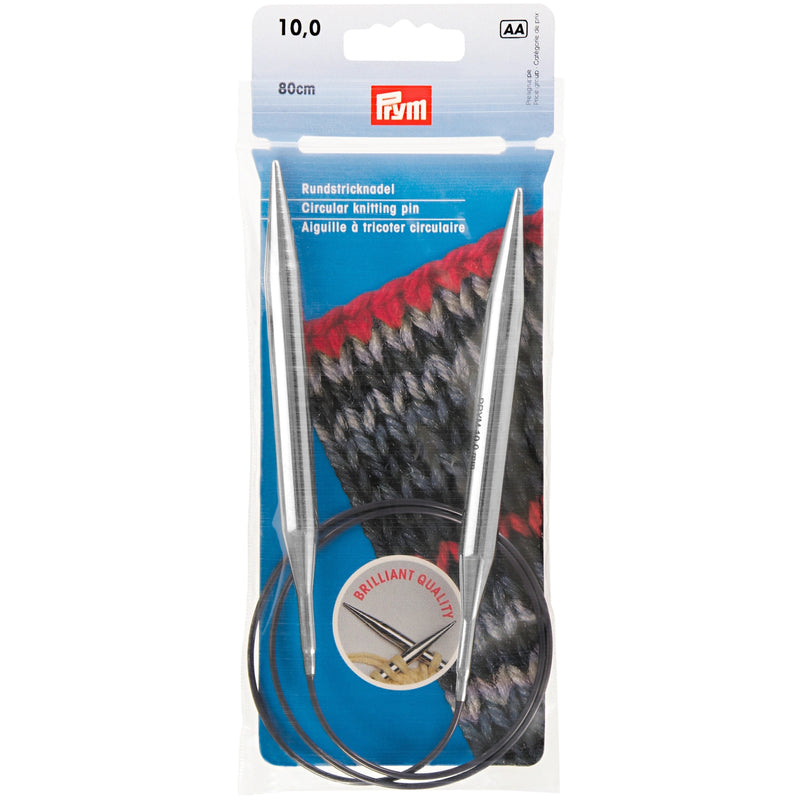 Load image into Gallery viewer, 212234|Prym 32" Circular Brass Knitting Needles, 10mm