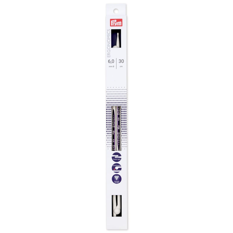 Chargez l'image dans la visionneuse de la galerie, 190308|Prym 12" Ergonomic Single Point Knitting Needles, 6mm