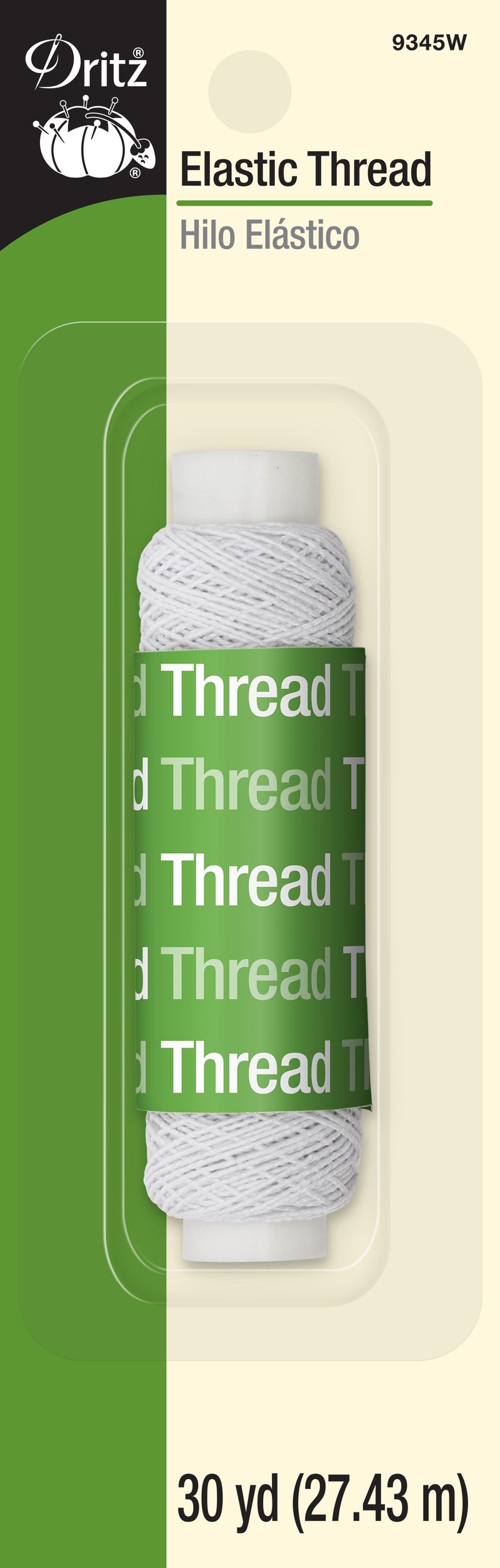 Load image into Gallery viewer, 9345W|Dritz Elastic Thread, White, 30 yd
