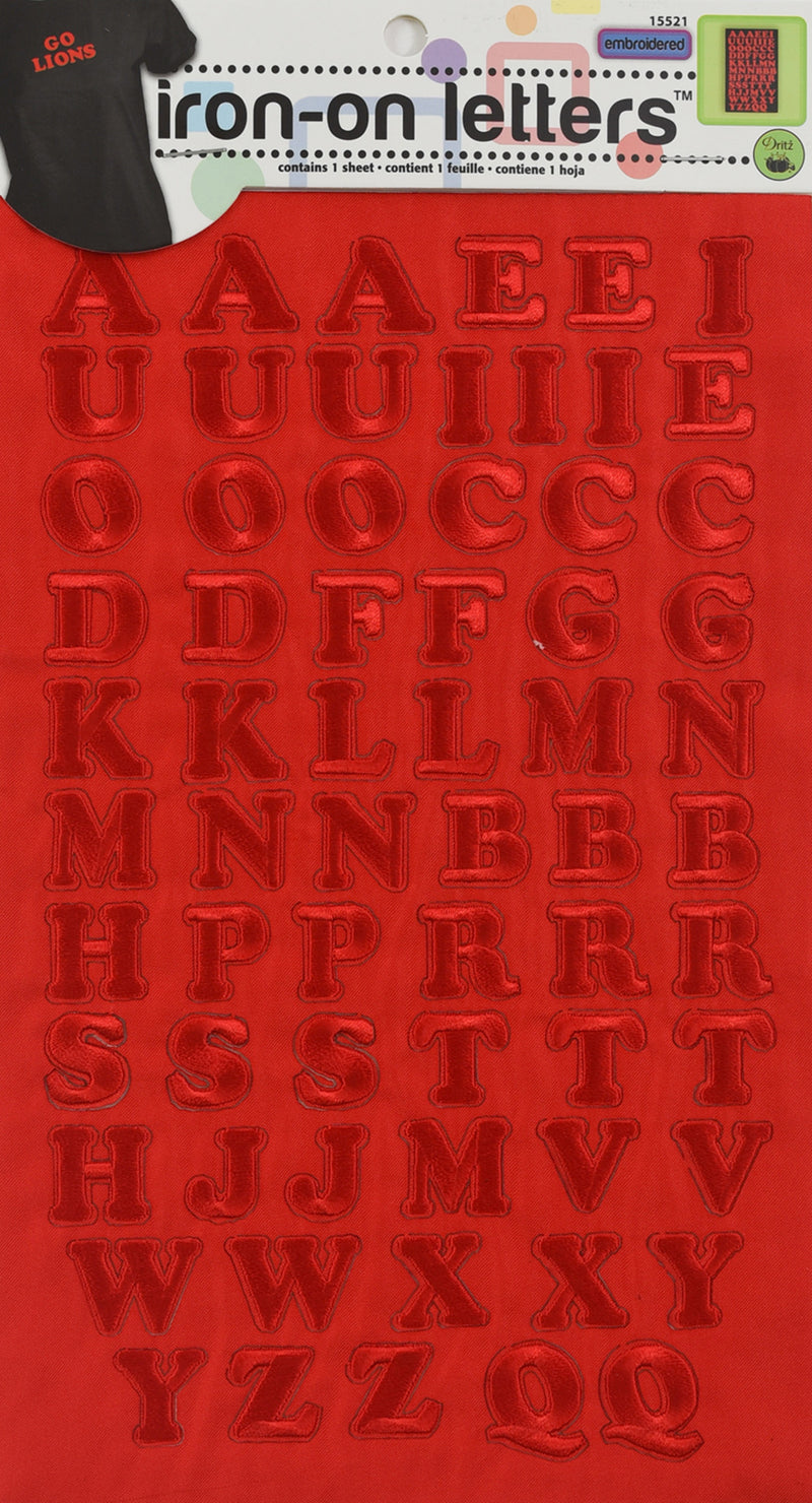 Load image into Gallery viewer, 15521|Dritz Embroidery Iron-on Letters, Red