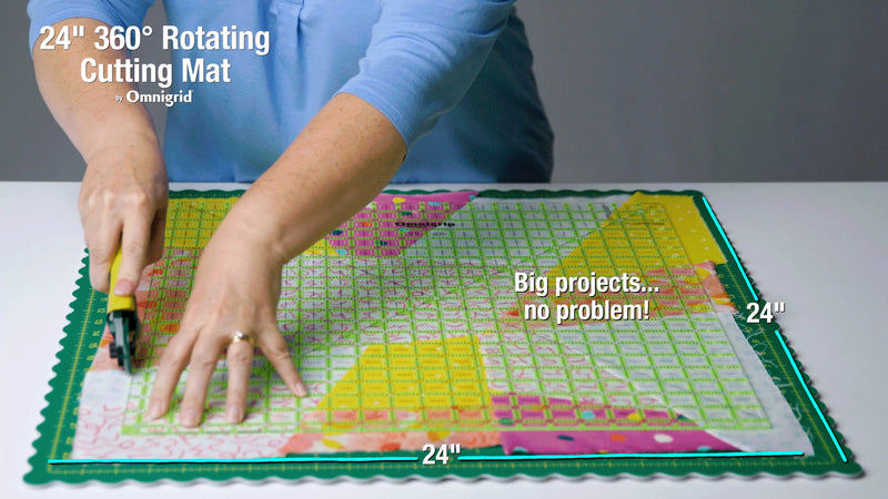 Load image into Gallery viewer, 24WGR|Omnigrid 360° Square Rotating Cutting Mat, 24"