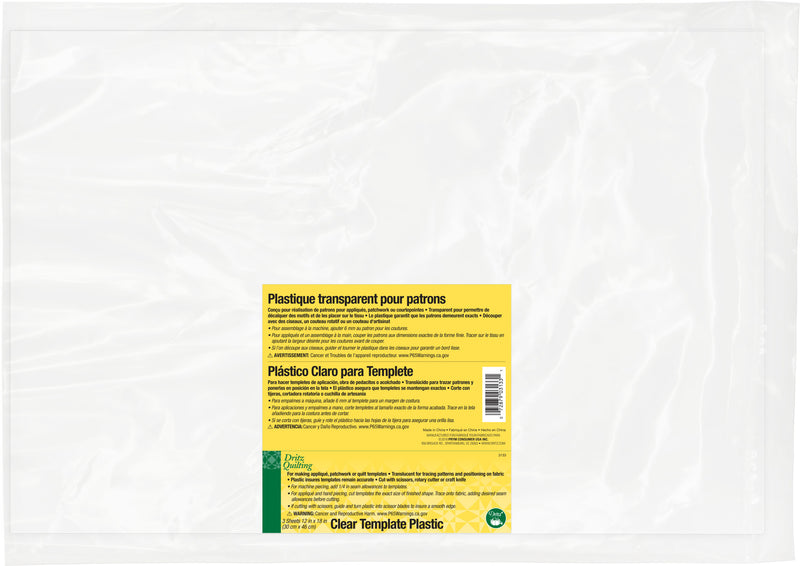 Cargue la imagen en el visor de la galería, 3133|Dritz Clear Plastic Template, 12" x 18", 3 pc